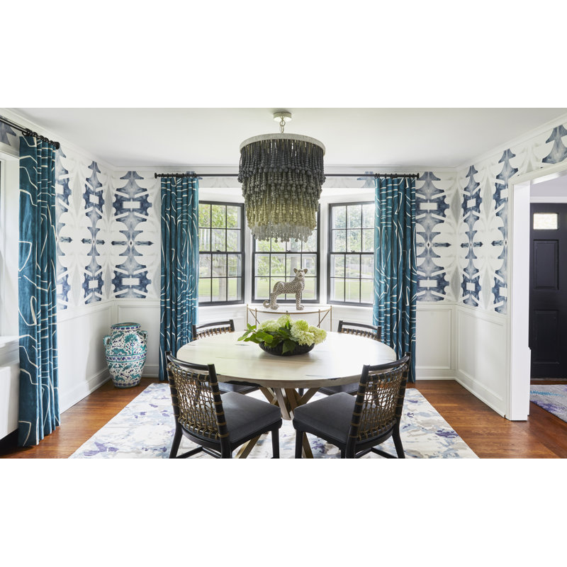Shibori Abstract Area Rug, Runner 3' x 15'
