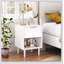 Table de chevet moderne de 22,83 po de hauteur avec un tiroir et une tablette ouverte, or - poignée décorative, idéale pour la décoration de chambre à coucher