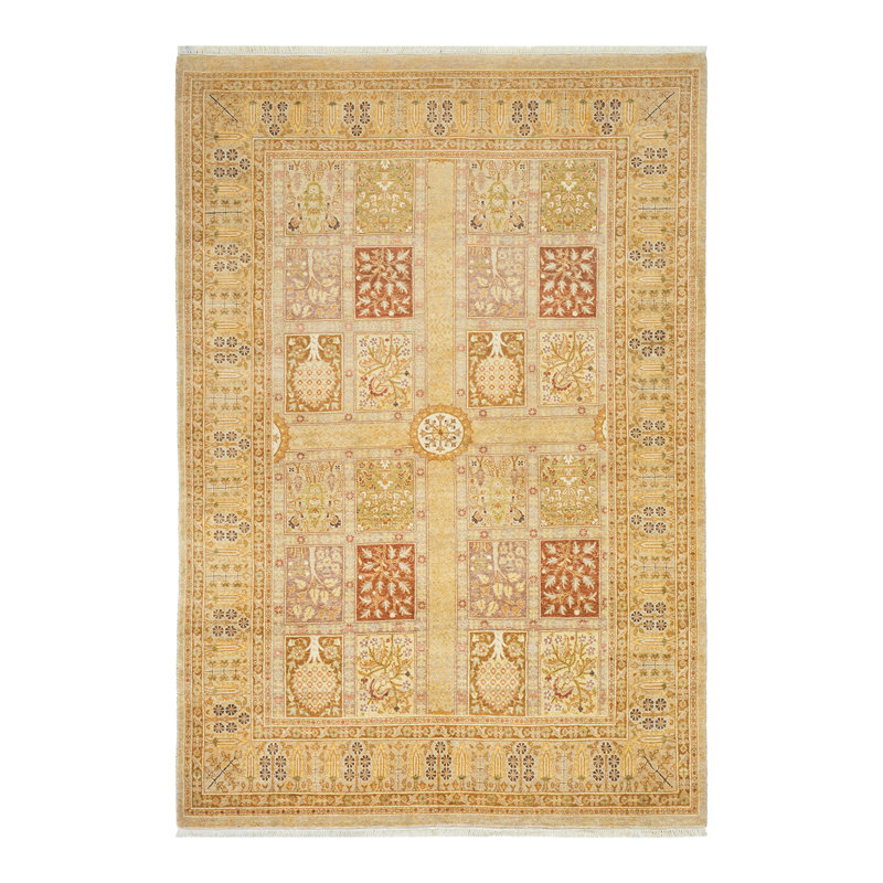 Tapis unique en laine noué à la main 4 pi 1 po x 6 pi 1 po Brishon Mogul