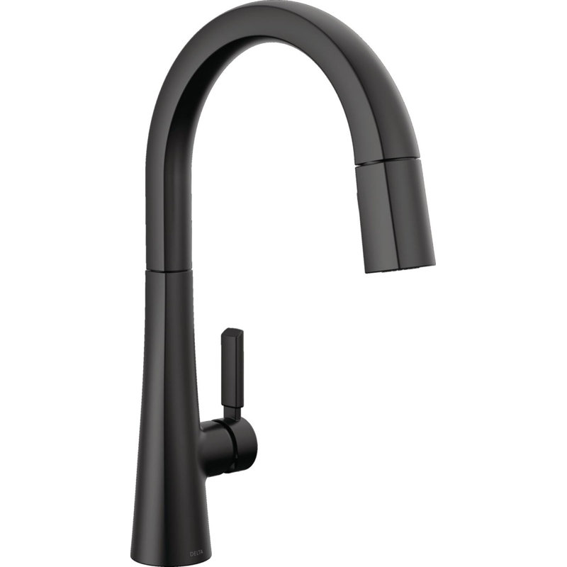 Monrovia Pull Down Single Handle Kitchen Faucet, Matte Black