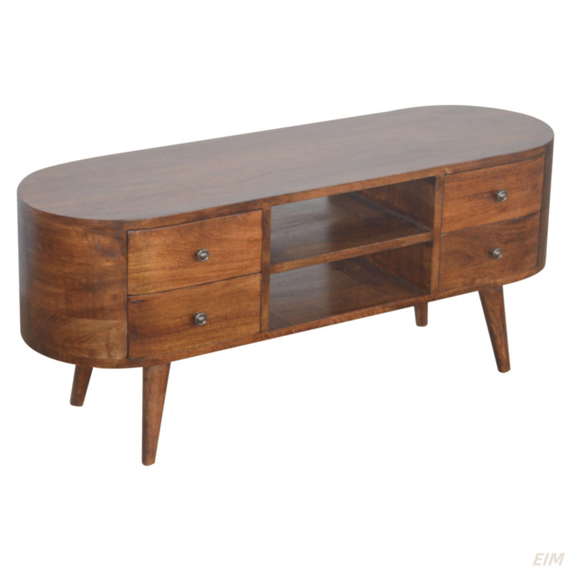 Meuble audio-vidéo en bois massif Artisan Furniture, Châtaigne
