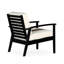 Élégant fauteuil à assise profonde avec coussins bourgogne, chaise en eucalyptus, coussins de patio-285167124-285167123