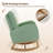 High-Back Nursery Rocking Chair with Stuffed Fleece Upholstery & Sturdy Wood Legs, Comfortable Glider for Living Room or Bedroom, Light Green (No Footrest)-2028399048