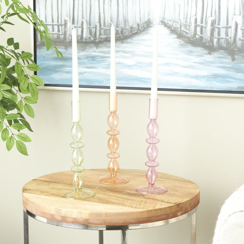 10.5'' H Glass Tabletop Candlestick