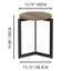 Round Accent End Table with Sturdy Metal Frame Nightstand Portable Table for Living Room Bedroom