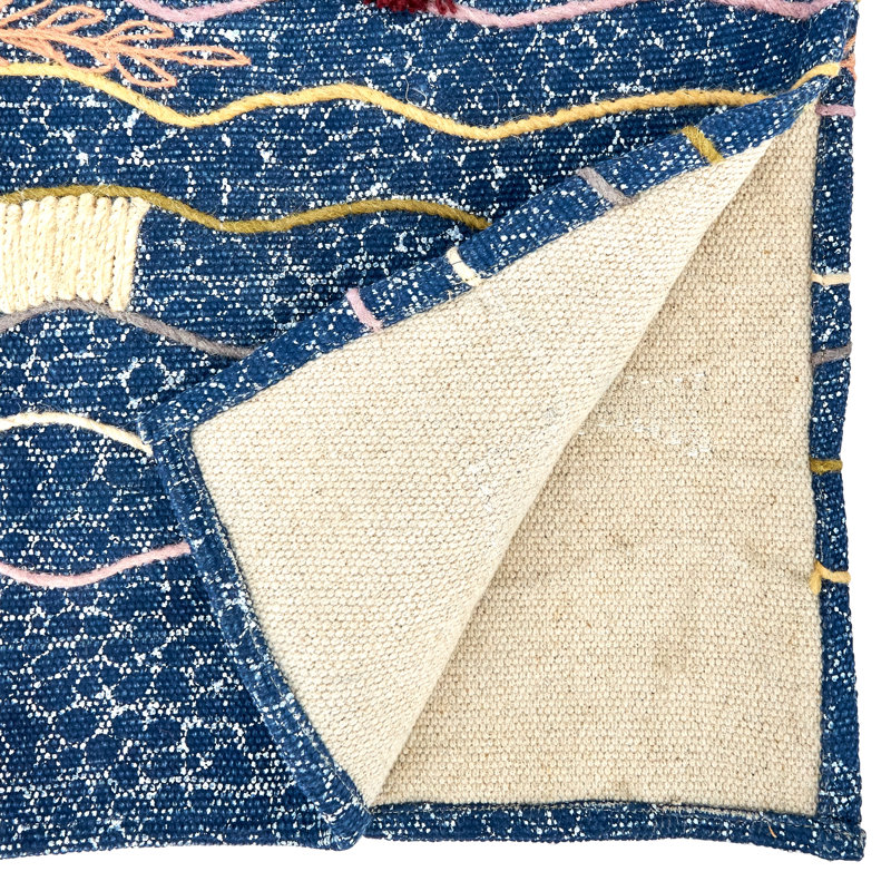 Multi-Color Cotton Embroidered Block Print Table Runner