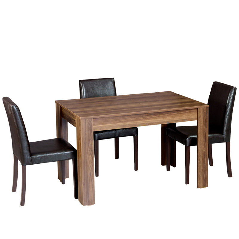 Table de salle à manger en chêne Haerr | 100% panneau de particules enduit de mélamine, épaisseur: 0,7 pouce | Conception élégante et durable pour les salles à manger contemporaines | Parfait pour les réunions de famille et les invités