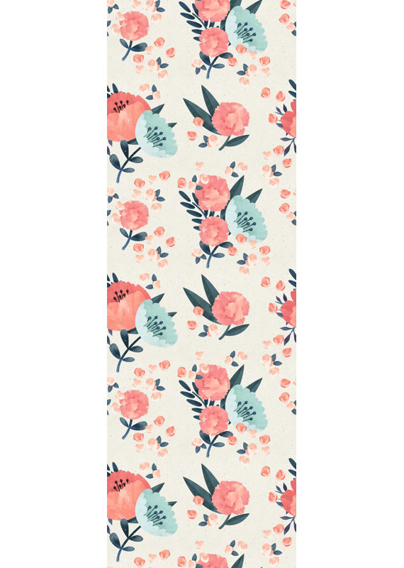 Rouleau de papier peint adhésif et adhésif l 8,33 pi x p 25 po fleur amovible Osblek, L 8,33 pi x l 25 po