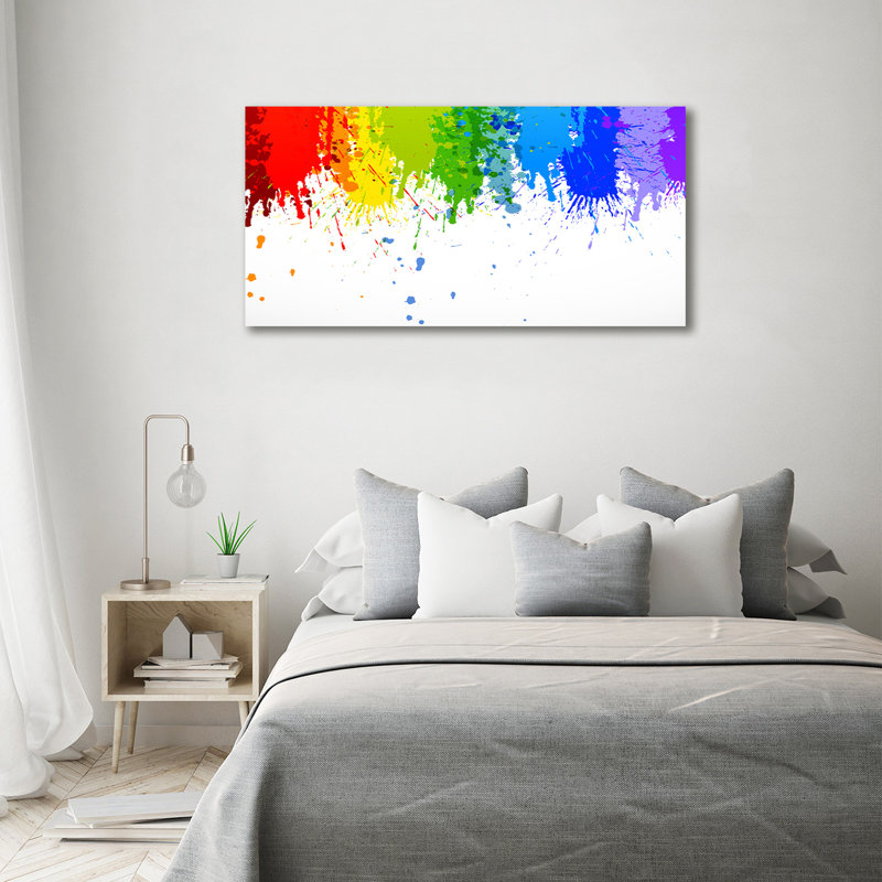 Rainbow Spots - Print, 70cm H x 140cm W x 2cm D, Canvas
