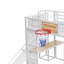 Lit mezzanine en métal avec bureau intégré-445701628