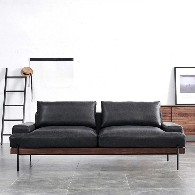 Solid Wood Retro Compact Sofa