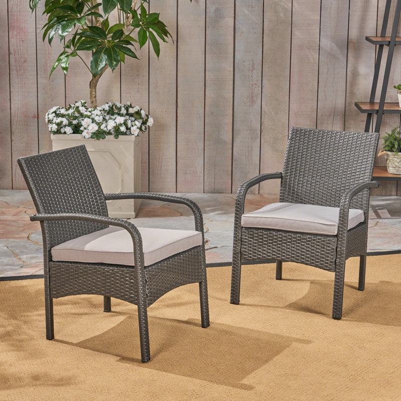 Cordoba KD Wicker Chair, Gray