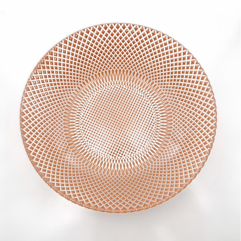 Ensemble de 4 assiettes à soupe en verre doré Marquis, Or rose