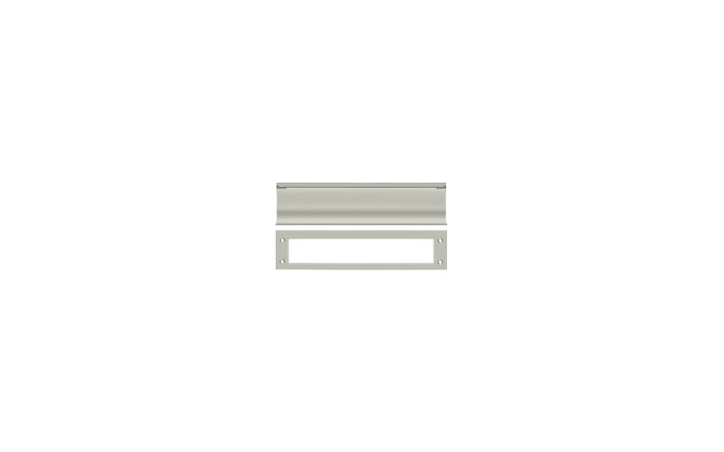13" x 3" Brass Mail Slot, Brushed Nickel