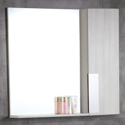Miroir avec armoires à pharmacie avec tablettes
