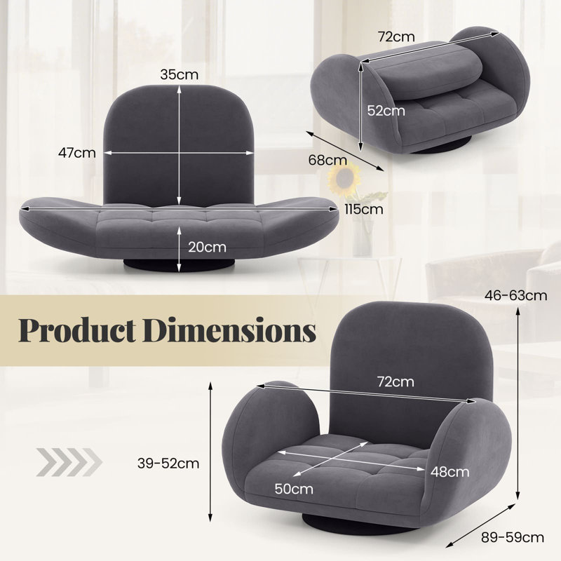 Metro Lane Damase Game Chair in Grey