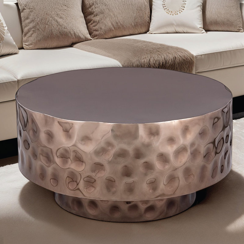 Bedingfield Hand-Hammered Coffee Table, Copper