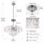 20 Inch Silver American Style Crystal Chandelier Ceiling Light Room Bedroom Decor