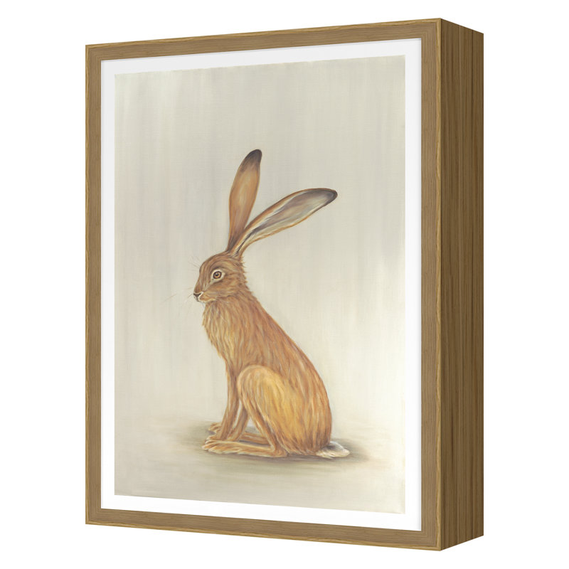 Resting Hare Print by Bigsby, Bella, Oak Single Picture Framed