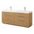 Grunwald 72" Double Bath Vanity in Washed Ash Grey with White Integrated Stone Sink Top