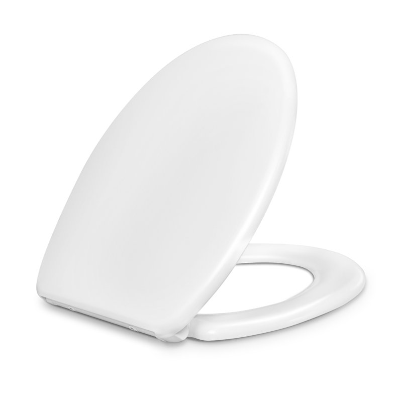 Soft Close Toilet Seat, O-Shaped Heavy Duty Duroplast Toilet Seat With Quick Release, Adjustable Hinges, Top Mounting, White
