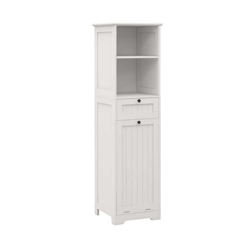Armoire de trieur de linge inclinable à un compartiment et un tiroir