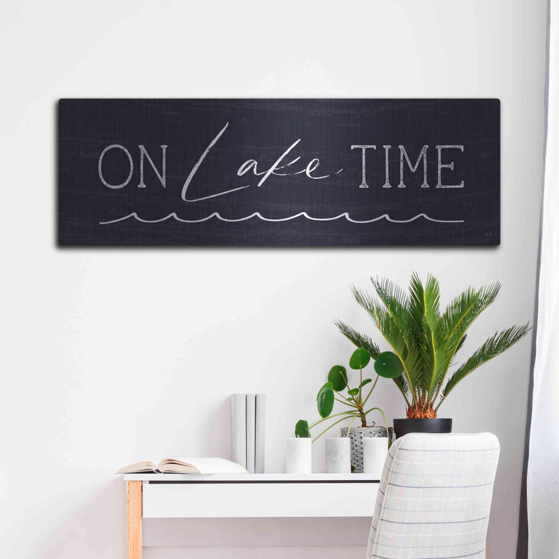 «On Lake Time» par Lux + Me, art mural, H 16 po x l 48 po
