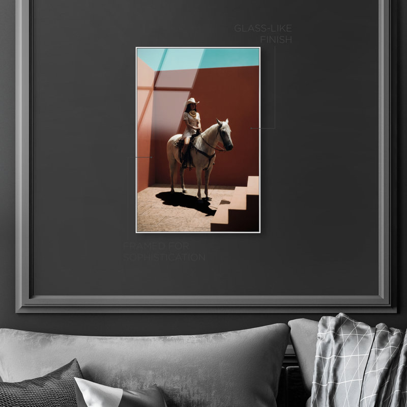 Cowgirl Surreal II Print by Oliver Gal, 21"H x 31"W, White Floater Frame