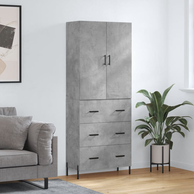 69.5cm Sideboard, Concrete Grey