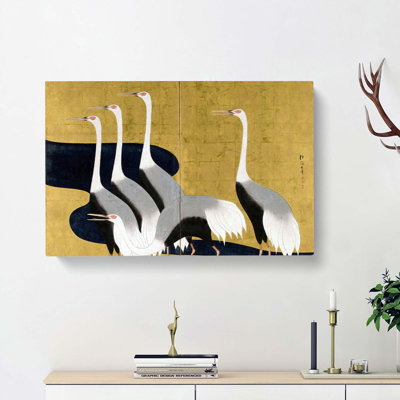Cranes by Sakai Hoitsu - Wrapped Canvas