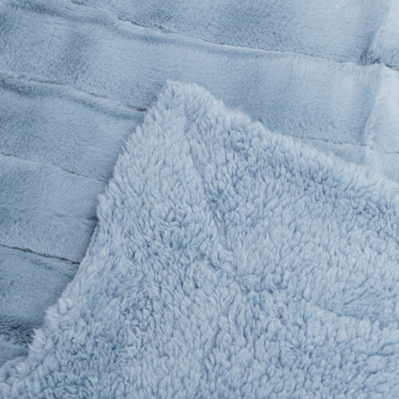 Knitted Throw Blanket, Forget-Me-Not, 127cm W x 152.4cm L