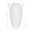 Textured Table Vase Jar With Two Handles for Home Decor - Ceramic Tall Flower Vase for Tabletops and Living Room Accent - White-695959183