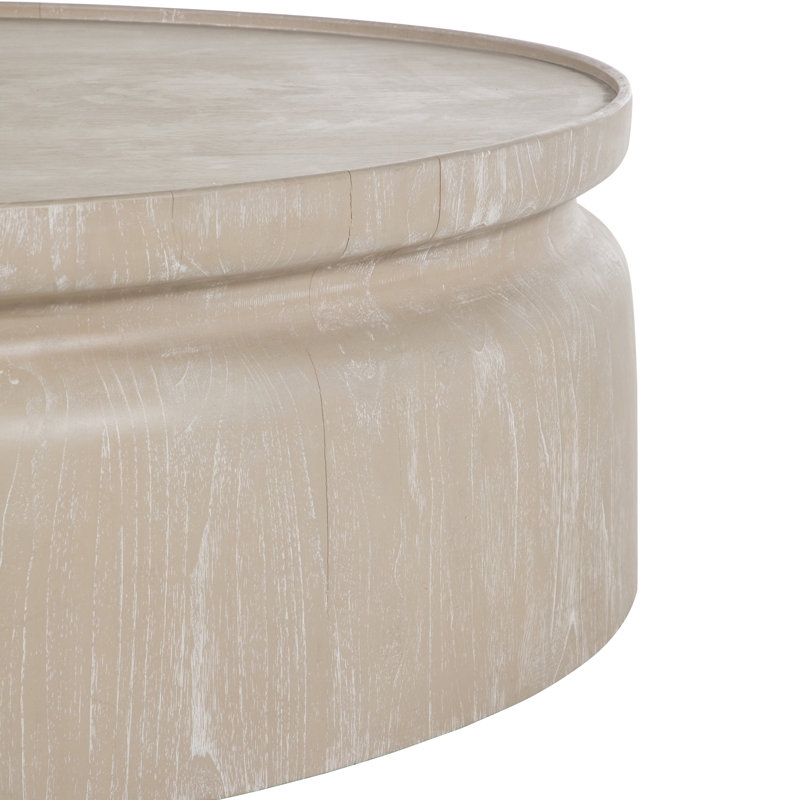 Marta Solid Wood Drum Coffee Table