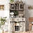72" Farmhouse Bar Cabinet With 3 Drawer-64071004