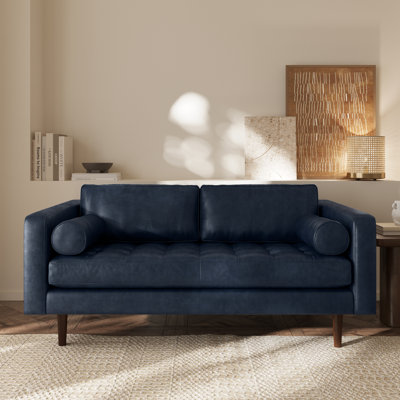 Napa 72'' Full-Grain Genuine Italian Leather Sofa