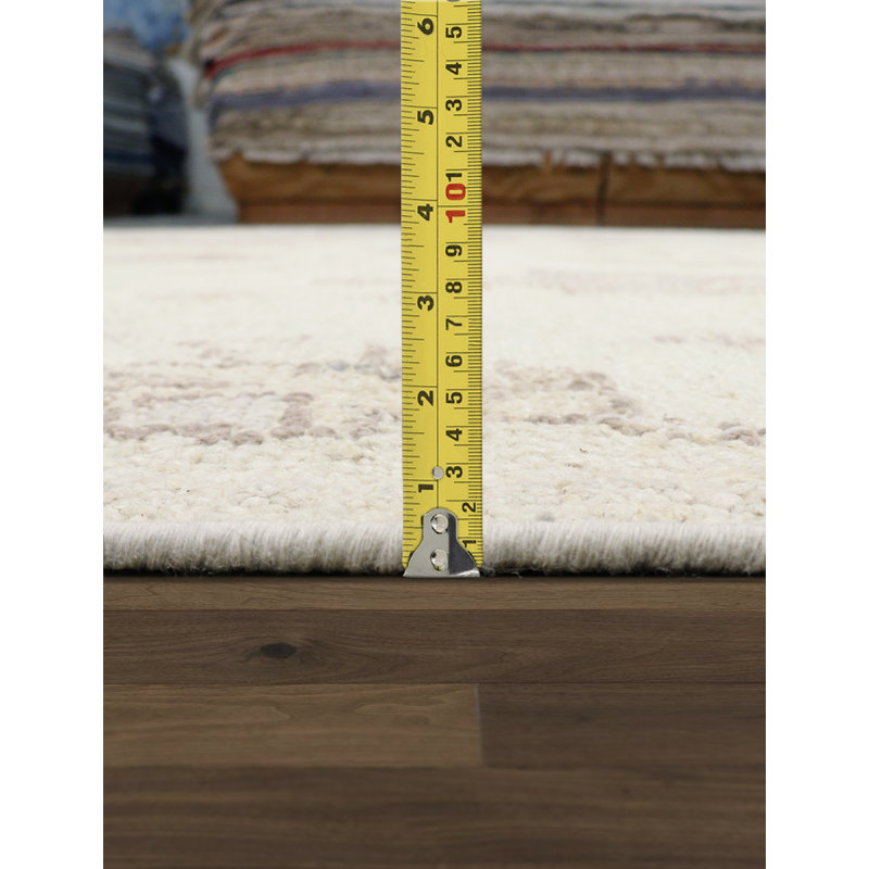Oushak Hand Knotted Wool Area Rug in Beige/Gray/Ivory