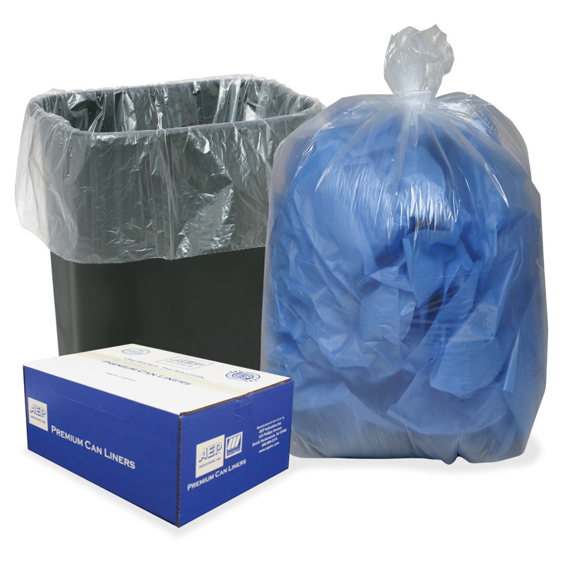 Sacs poubelle opaques à faible densité 16-gal, Transparent