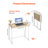 Folding Desk, 31.5" Foldable Table for Small Spaces with Storage Hooks, Space Saving Computer Table, Writing Workstation for Home Office, Easy Assembly