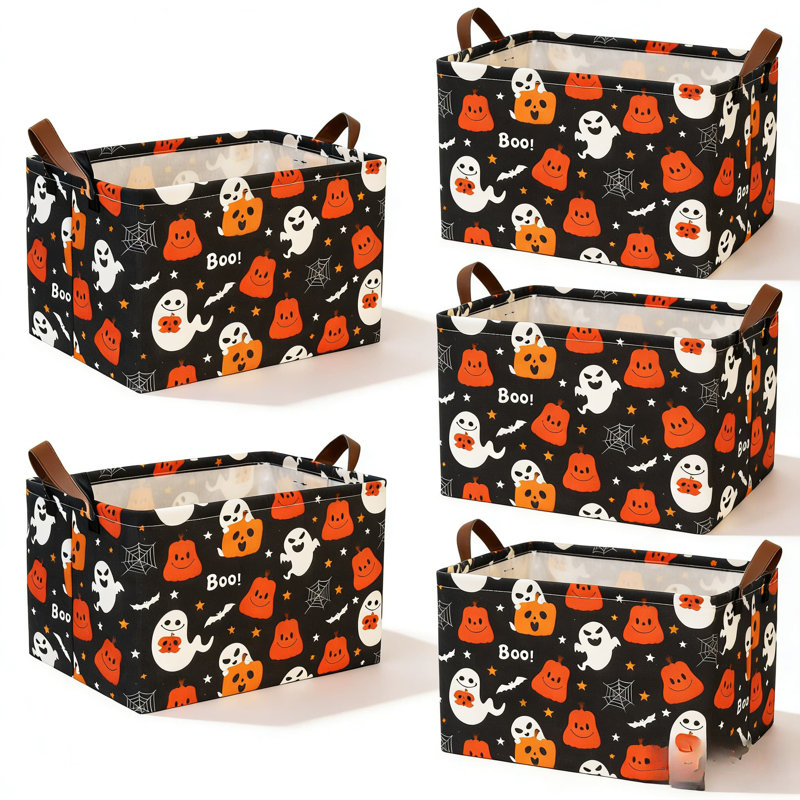 Panier de rangement 5 pièces Halloween
