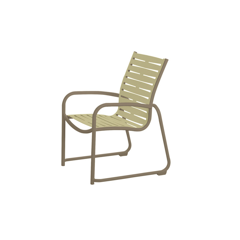 Millennia EZ Span™ Premium All-Weather Wicker Outdoor Stacking Dining Armchair with Cushion, Driftwood, Moab