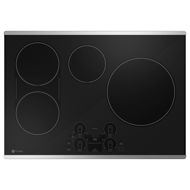 Induction Cooktop with 4 Elements, Stainless Steel