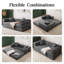Canapé-lit convertible 78" sans dossier avec 2 oreillers, matelas pliant en velours côtelé, aucun assemblage requis, canapé de sol idéal pour les petits espaces de salon.-438476966