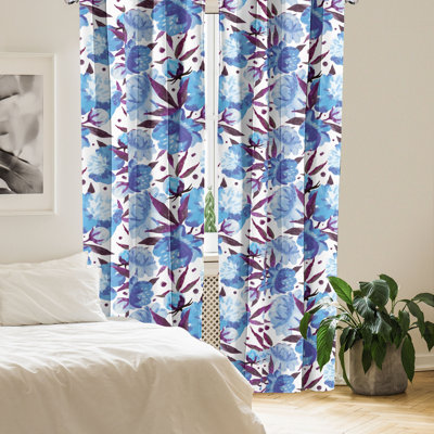 Angelicamae Semi Sheer Curtain Pair