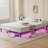 Stochmal 7'' Expandable Steel Bed Frame with LED Lights, Noiseless Tool-Free Easy Assembly, No Boxspring Needed-1927264558