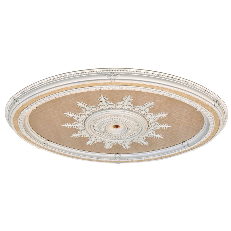 Médaillon de plafond ovale lustre Blanco