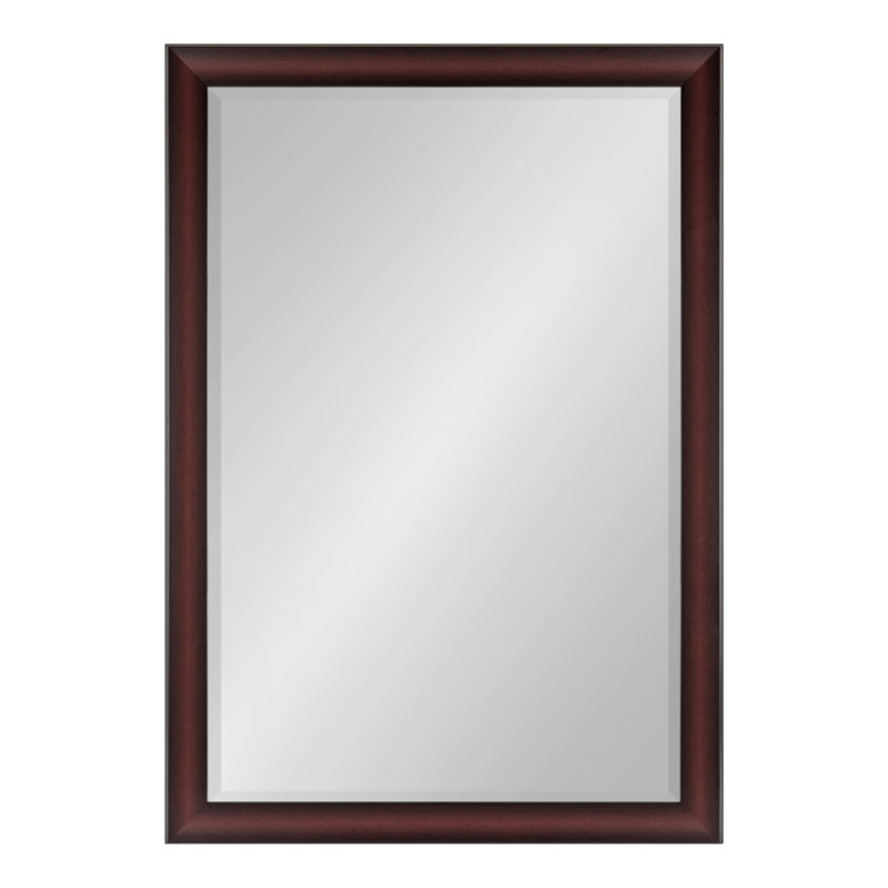 Miroir de salle de bain traditionnel, Brun, 39,75 po x 27,75 po