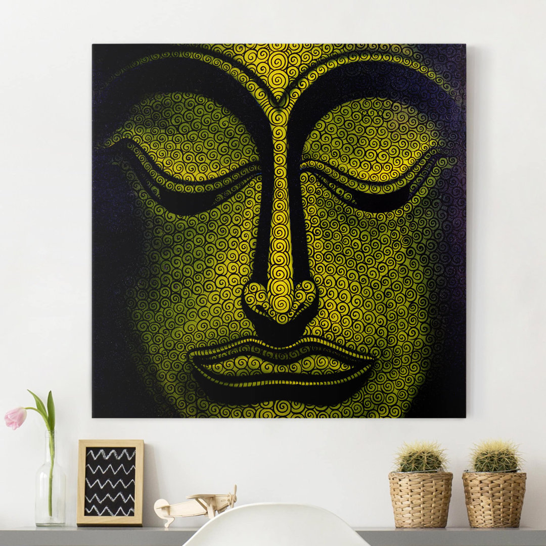 Leinwandbild - Grafikdruck „Buddha”