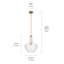 Suspension Kichler Everly en laiton naturel de 50 cm (19,75 po) à une lumière avec abat-jour transparent en forme de larme-1254441226-1254475803-1215380878