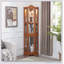 Armoire vitrée pour rangement en coin,-967910096