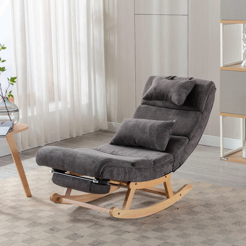 Chaise berçante Leondria, Gris foncé